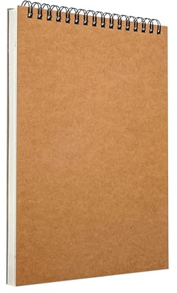 A4 Skizzenbücher, Skizzenblock, fester Einband, Spiralbindung, Skizzenblock für Kinder und Erwachsene, 160 g/m² Papier, 30 Blatt 60 Seiten (A4-1Stück)