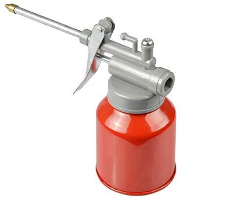 Pump Ölkanne aus Metall mit Kupferausläufen, 250 ml Fassungsvermögen der Rot Ölkanne