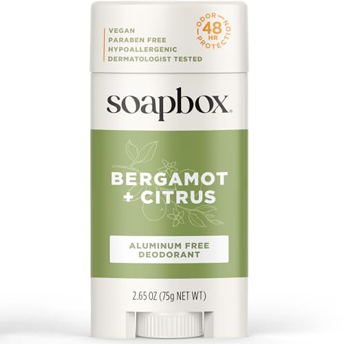 Soapbox Aluminum-Free Deodorant, Bergamot & Citrus, 2.65oz