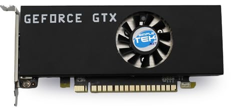 SIMPLETEK - Scheda Video GTX 1050 4GB GDDR5 Low Profile LP SFF con Doppia Mascherina per PC + Seconda mascherina | Ideale per PC Compatti (SFF)