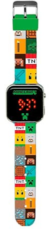 Kids Licensing - Reloj Digital LED para Niños con Personajes Tiene Funciones de Hora, Fecha y Correa Ajustable