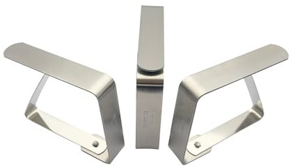 EesTeck 4 Pack Stainless Steel Tablecloth Clips Outdoor Table Cover Clamps Weddings Party Picnic Camping Table Cloth Holders