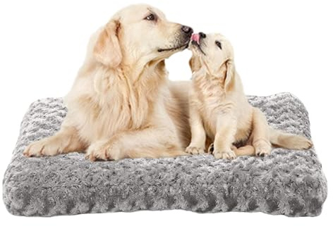 ETUCYNG Camas para perros de gran tamaño, cama para perros de tamaño mediano, cama para perros extraíble y lavable, cojín de jaula extraíble para perros – Alfombra de jaula antideslizante para perros,