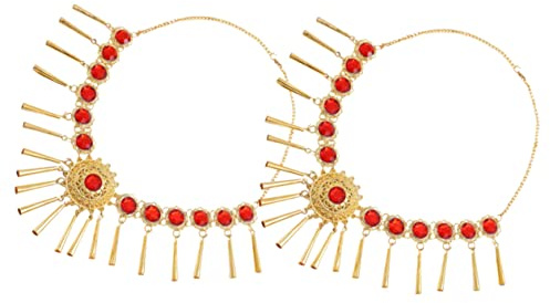NOLITOY 2pièces Collier De Danse Et Bandeau Décoratif Ornement De Tête Pour Spectacle Décoration De Danse Orientale Chaîne De Tête Portable Et Assorti