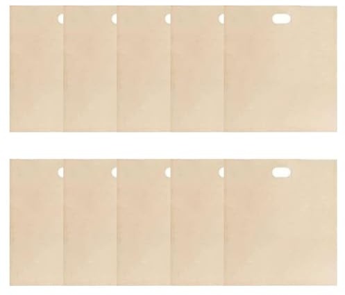 FUBESK Lot de 10 sacs grille-pain réutilisables pour sandwichs, résistants à la chaleur jusqu'à 250 °C, tissu en fibre de verre avec revêtement en PTFE, pour four à micro-ondes et grill