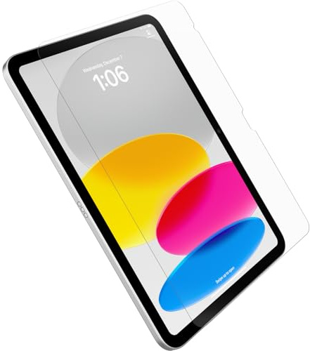 OtterBox Glass Screen Protector for iPad (A16) & iPad 10th Gen, Flawless Touch Response, Fingerprint Resistant, Easy Installation