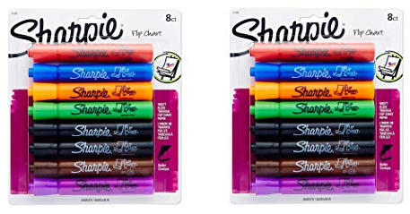 Sharpie 22480PP Flip Chart Markers, Bullet Tip, Assorted Colors, 16 Markers