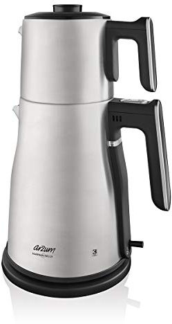 Arzum AR3059-SE Harman Delux Machine à thé en acier inoxydable Chromé
