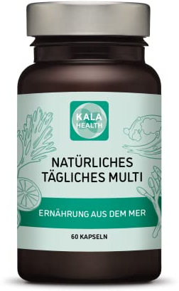 Natürliches Multivitamin von Kala Health - einzigartige Mischung aus Meeresalgen + Meerwasserkonzentrat, reich an Aminosäuren, Vitaminen, Mineralien, Spurenelementen und Fettsäuren, 100% natürlich