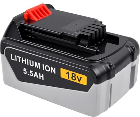 Tecmana 18V 5500mAh Ersatzakku für Black+Decker 18V BL2018 BL2018-XJ BL4018 LB20 LBX20 LBXR20 LBXR2020-OPE LBXR20B-2 LB2X4020