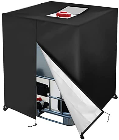 KinMokusei IBC Tank Abdeckung, IBC Container Cover, 420D Abdeckplane für Wassertank 1000L, Abdeckplane Schutzhülle Schutzhaube Schutzplane Geeignet für IBC-Tank Behälter Container Regenwassertank