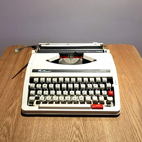 BEESOM Macchina da Scrivere retrò, Macchina da Scrivere Manuale Portatile Tradizionale Vecchio Stile, per Appunti o Lettere o Scrittura Creativa, Regalo letterario per scrittori,White