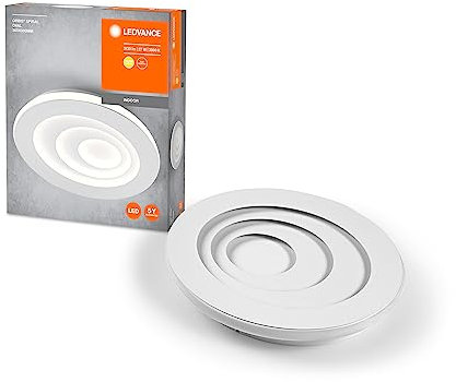 LEDVANCE ORBIS SPIRAL OVAL LED Deckenleuchte, weiß, 27W, 2400lm, 360mm Durchmesser, sehr homogene Lichtverteilung, indirektes Licht, integriertes LED-Modul, lange Lebensdauer, 3000K