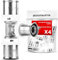 BOOPARTS - 4 pezzi pressfitting a T ridotti 20 – 16 – 20 mm – Tubo composito multistrato in ottone – Raccordo a pressione per impianto idraulico, riscaldamento, acqua potabile e ristrutturazione