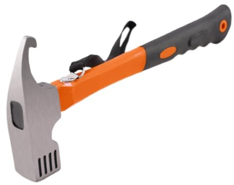 Siocok Camping Hammer, 12 High Carbon Steel Tent Peg Puller, Multifunction Outdoor Tent Stake Peg Mallet, Orange