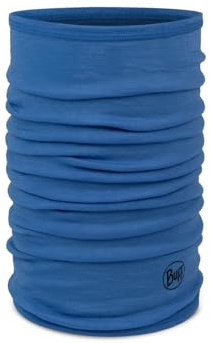 Buff Braga de cuello Merino Lightweight Niño Niña, Bufanda Multifuncional 100% Lana Merino, Senderismo, Aire Libre, Sostenible, Ligera, Fina, Talla Única, Azul