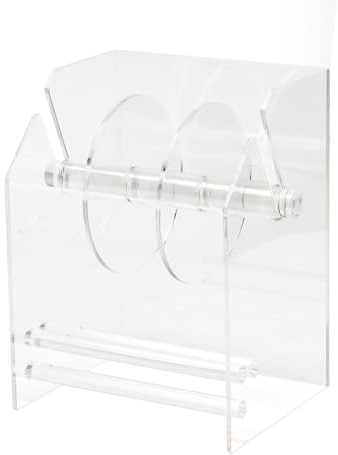 MagiDeal Dispensador de etiquetas ajustable con 3 discos transparentes, soporte para rollos de pegatinas, ideal para el hogar y la escuela.