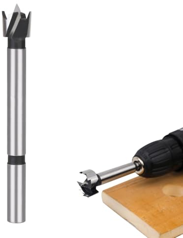 JUGUTA Broca Forstner De 12 Mm Para Madera, Diámetro De 12 Mm, Longitud 90 Mm Con Mango Redondo De 8 Mm