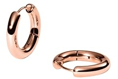 Purelei Small Glamorous Creolen – Edelstahl-Ohrringe mit Scharnierverschluss, 14K vergoldet, Silber oder Rosé – 21 mm Durchmesser – für Curated Ear Look – Alltags-Schmuck - wasserfest (Rosegold)