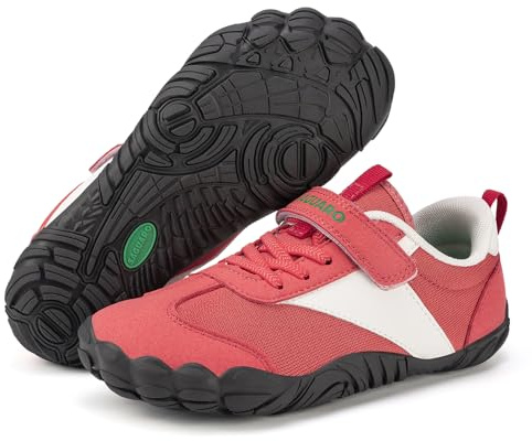 SAGUARO Barefoot Barnskor, minimalistiska, lätta, andningsbara sneakers med bred tå, storlek 25–36