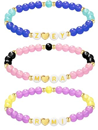 RMMD K Pops DemOn-Hunters Merch Move Inspired Bracelets Stretch Friendship Beaded Bracelets Letter Charm Bracelet Birthday Jewelry Accessories Gifts for Fans