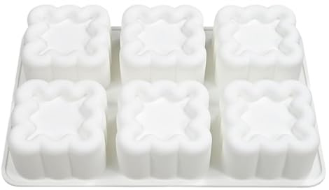 Generisk silikonbakform – 6-faldigt icke-limande, bakform för frukt dessert, för helgdagar hembageri barn vuxna mousse bakverk