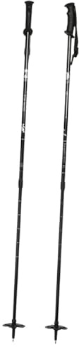 perfk Bâtons de randonnée, bâtons de Ski télescopiques pour Adultes et Enfants, dragonne de Soutien, de Alliage d'aluminium, Noir