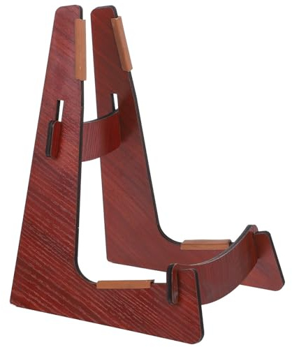 Soporte Marrón de Guitarra Desmontable de Madera para Suelo
