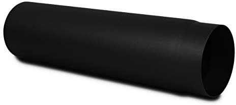 LANZZAS Ugnsrör 500 mm förlängning – i diameter Ø 150 mm – färg: svart – förlängning av rökrör