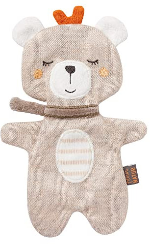 Fehn Knister Teddybär fehnNATUR - Activity Baby Raschel Spielzeug aus Baumwolle aus biologischem Anbau - zum Greifen und Spielen - Babyspielzeug - Motorikspielzeug für Kleinkinder ab 0+ Monaten