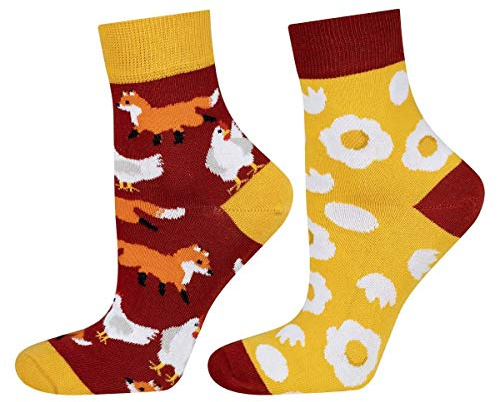 soxo Huevo Pascua Regalos Originales Para Hombre Calcetines Mujer Divertidos 35-40 Zorro Y Huevo 1 Par