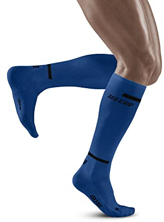 CEP Damen The Run Socks Tall V4 Laufbekleidung Laufsocken Blue - Blau Iv