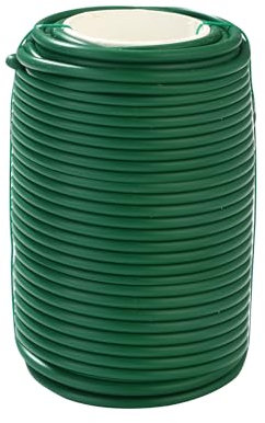 Alambre Plastificado de 3,5 mm x 20 m, Alambre de Planta, Alambre de Jardín, Núcleo de Metal Resistente,para Atar Enredaderas, trepadoras y Flores