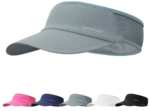Sport Sun Visor Hat for Women Men - Lightweight Stretchy Polyester Spandex Quick Dry Sweatband Wrinkle Resistant