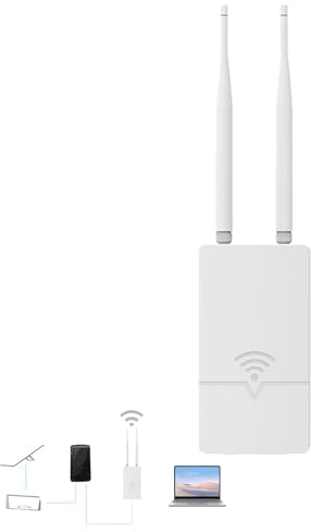 Extenseur WiFi extérieur Starlink pour routeur Starlink Gen 3, signal Starlink/répéteur WiFi, couverture du signal 300 Mbit/s 0,3 km, étanchéité IP65, jusqu'à 56 appareils pour ferme/cour/camping-car