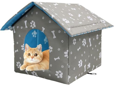 Pet Beds for Cats, Oxford Fabric, Outdoor Winterproof Cat Cave, Warm Closed Sleeping Place for Kittens, Animal Shelter, Home, Indoor, Travel, Winter, Soothing Pet Accessories