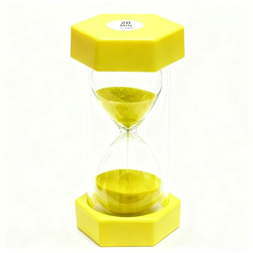Suomiya Clessidra, Timer 20 Minuti, Timer per Bambini, Clessidra Anti-Caduta Multicolore per Asilo, Ufficio, Casa, Aula, Cucina, Apprendimento dei Bambini