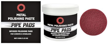 Mppchhn Pulimento De Metales - Removedor De Rayones Y Pulido | Pulidor Para Metales Pesados - Para Eliminar Oxidación Y Decoloración De Aluminio, Cromo, Acero Inoxidable, Latón, Tubos, Pilas, Escapes,