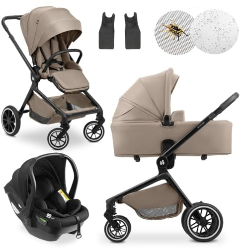 hauck 3in1 Kinderwagen Set Move N Care mit Babyschale - Mocha