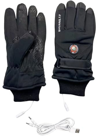 demaxiyad Uppvärmda handskar, USB-touch-uppvärmda vantar - uppvärmda och varma handskar för utomhussport - för herr och dam vintersport cykling skidor motorcykel camping vandring