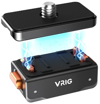 VRIG Supporto magnetico a sgancio rapido per Insta 360 X5/Ace Pro 2, piastra di montaggio rapido e base magnetica con foro per vite da 1/4 per treppiede, selfie stick, accessori per fotocamera