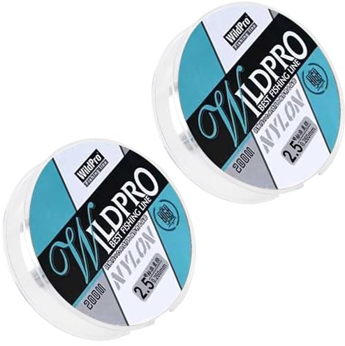 Duoleimi 2 pièces de Fil de Nylon 200M Transparent résistant aux déchirures, Fil de Nylon 0,25 mm Ligne de pêche Invisible, Fil de pêche Transparent de Haute qualité