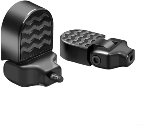 Evenoonest Pedali posteriori pieghevoli per bicicletta, in lega di alluminio, antiscivolo, per bici elettriche e mountain bike, 82 x 40 x 20 mm