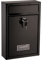 DEAYOU Wall Mount Mailbox, Steel Cover Metal Drop Box, Mail Box with Key Lock, Dropbox with Slot for Envelope, Home, Outside, Office Business, Decor, 12.6 H x 8.5 L x 3.3 W, Black