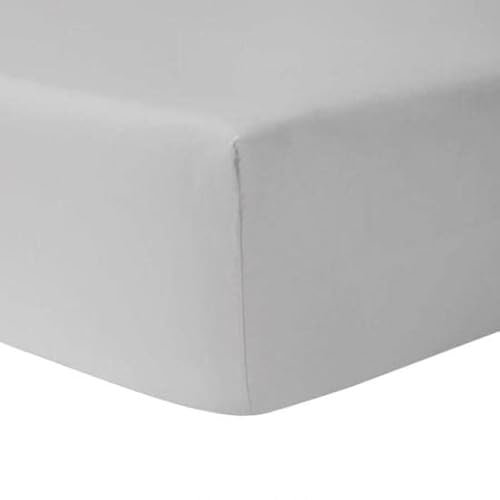 Drap Housse Coton (Gris Clair, 140 X 190 cm)