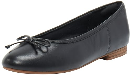 Clarks Ballerines Plates Fawna LilyBallet pour Femme, Cuir Noir, 42 EU