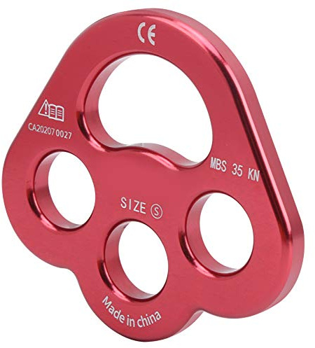 Sartiame a 3 Fori climbing Fori, Connettore divisorio Multi-Ancoraggio Piastra di Rigging Attrezzatura per Arrampicata per Alpinismo 3 Fori Piastra Arrampicata Rosso Attrezzatura