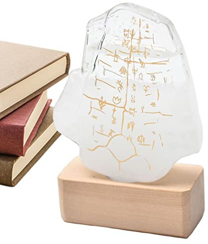 Zankie Tempesta di Vetro - Predittore meteorologico Oracle Storm Glass,Home/Desk Decor Weather Glass, Regali di San per Lui, Stazione meteorologica per familiari e Amici