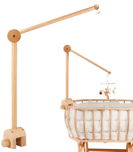 Mobile Halterung, Verstellbarer Mobile Halterung Wickeltisch für Kinderzimmer, Halterung für Mobile Baby Holz, Mobile Ständer zum Aufhängen Kinderbetten und Wickeltische Mobiles/Windspiele Spielzeug