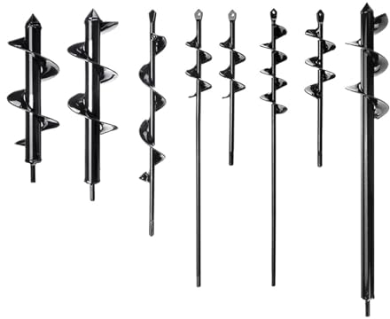 OZDINGQ Broca de barrena for jardín, Herramienta Perforadora en Espiral, Taladro de Tierra for plantación de Semillas, Valla de jardinería, macetero de Flores(5CMx22CM)
